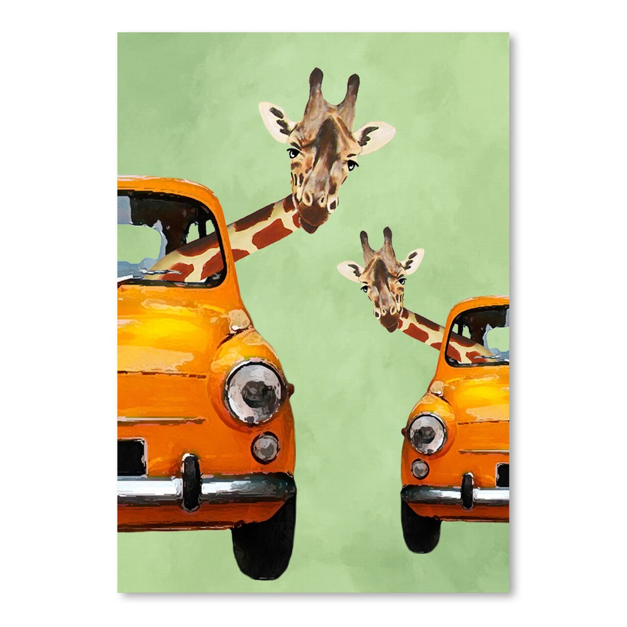 Giraffes In Yellow Cars by Coco De Paris  Poster Art Print - Americanflat